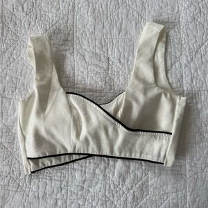 NWT Beautiful Cream/White Women's Crop Top